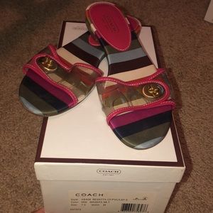 Coach Pink Regatta Sandals